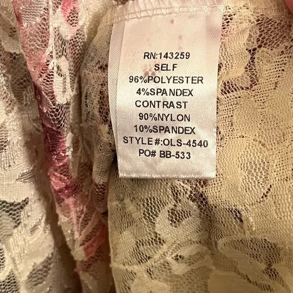 ORIGAMI SWEATER CARDIGAN DUSTER floral big rose lace boho western Size 2 XL - Picture 9 of 9